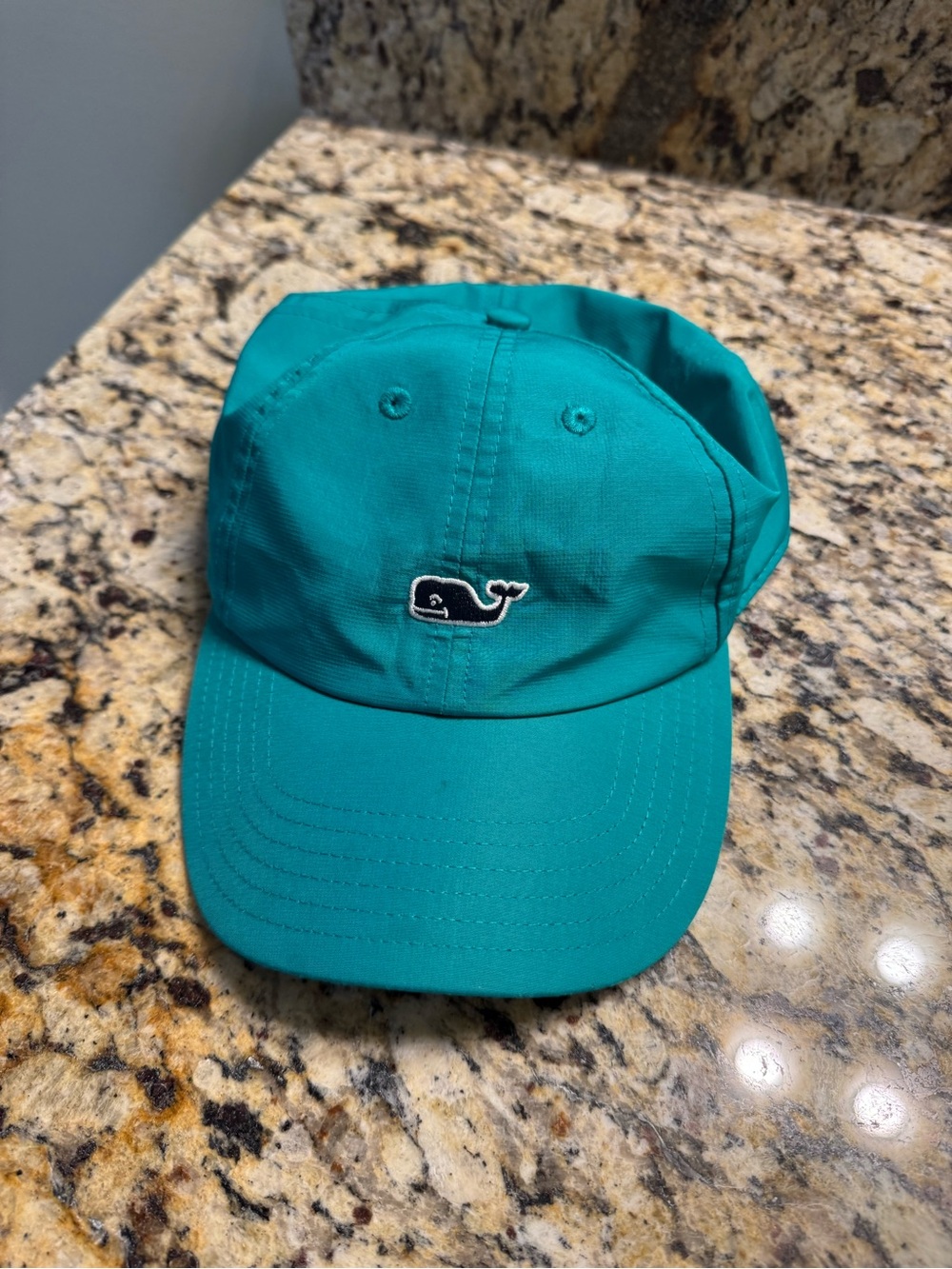 Vineyard Vines Teal Green Whale Baseball Hat